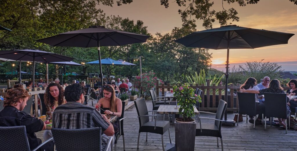 terrasse coucher de soleil