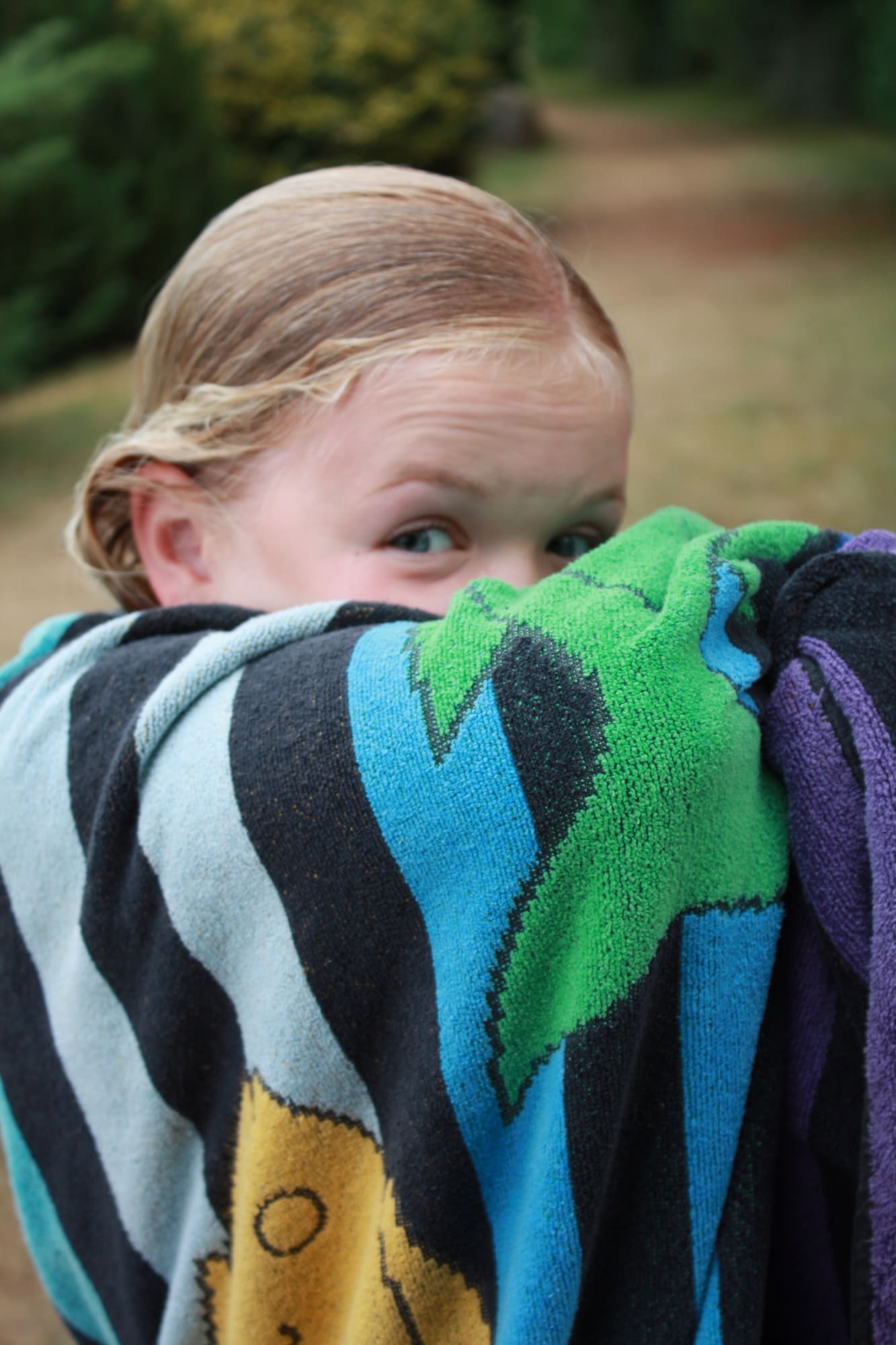 camping le daguet child swimming pool towel dordogne