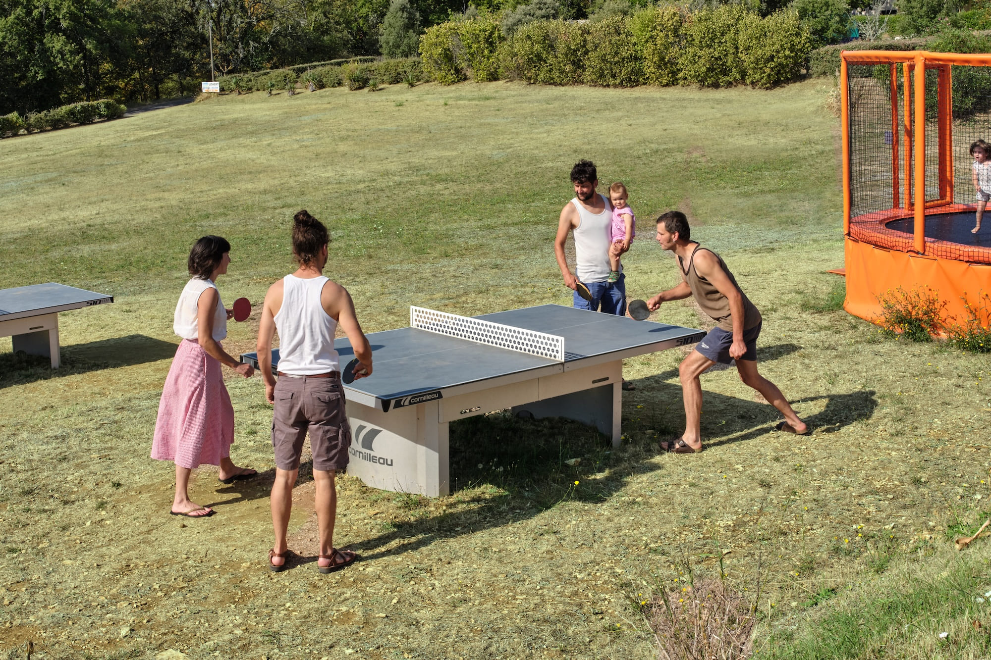 camping le daguet jeux ping pong amis dordogne